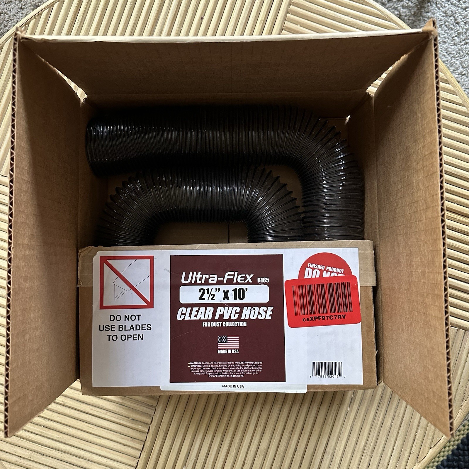 Ultra-flex PVC Dust Collection Hose 2-1/2 in x10 ft. Clear Color (6165)