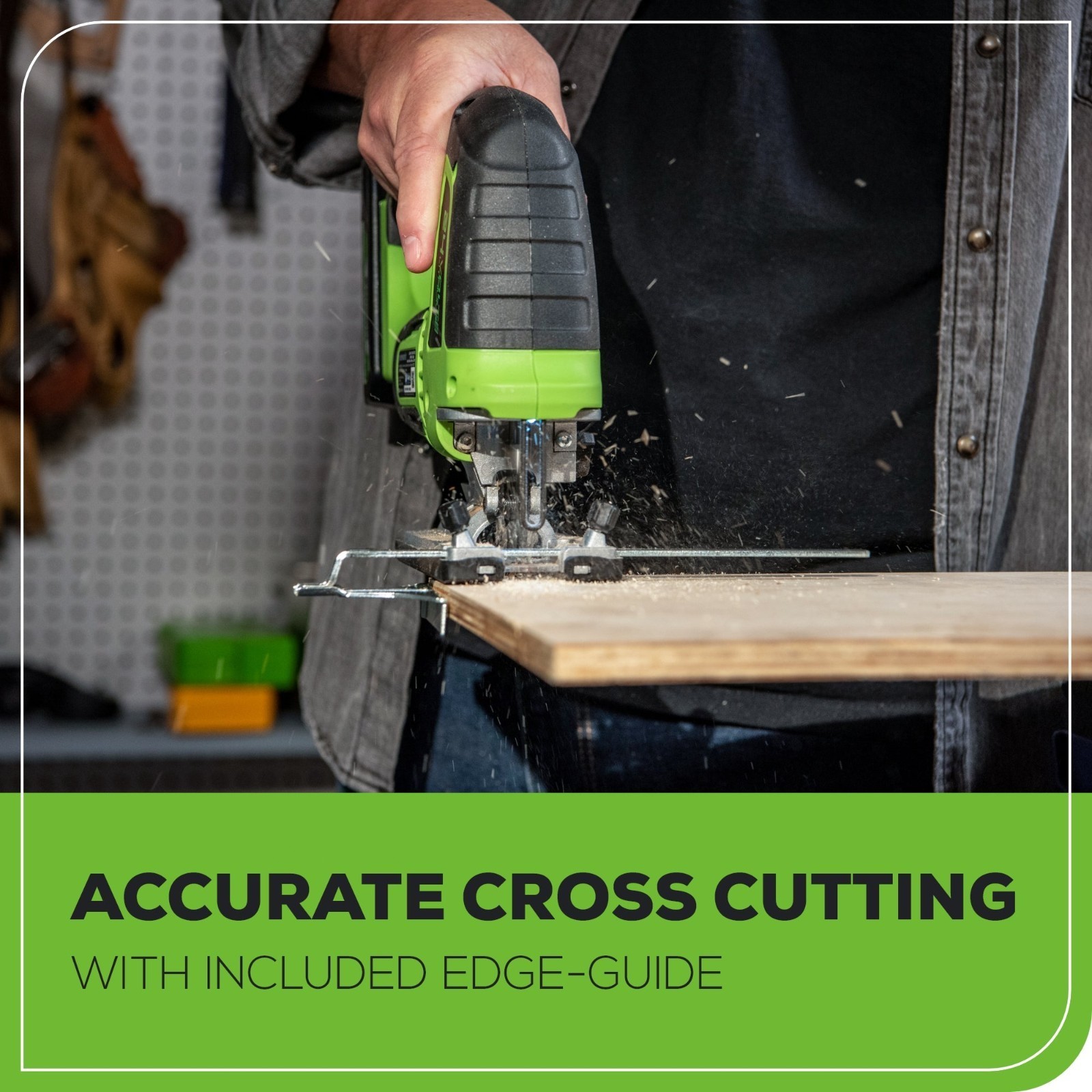 Greenworks 24V Cordless Jig Saw 1-inch Stroke w/ 4Ah USB Battery and 2A Charger