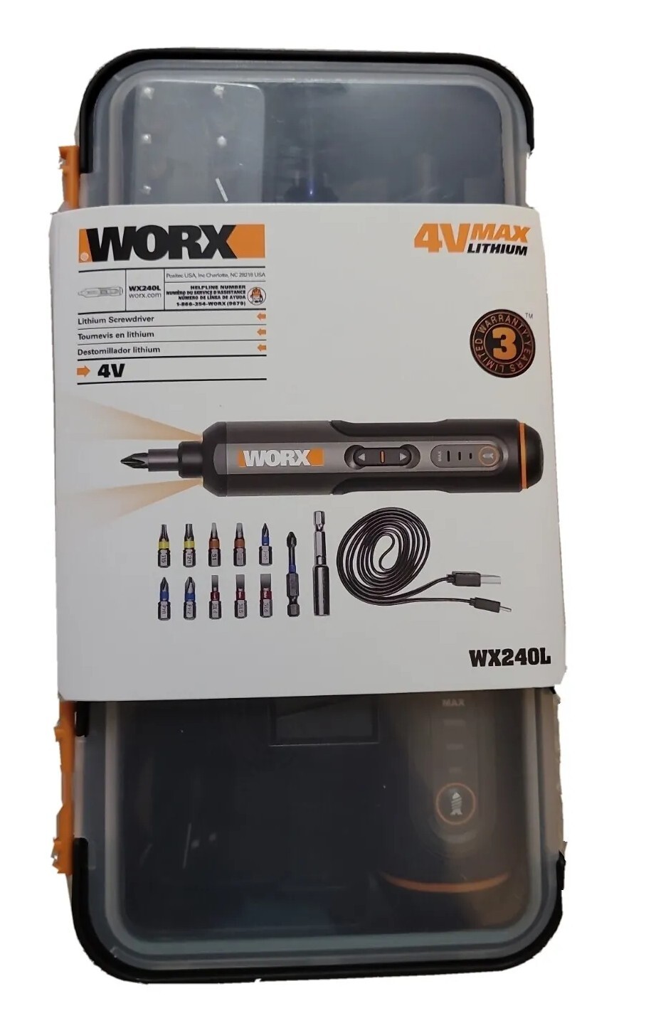 🔥 Worx WX240L 4V Max Lithium Cordless Screwdriver Set, 3yr LW! NEW