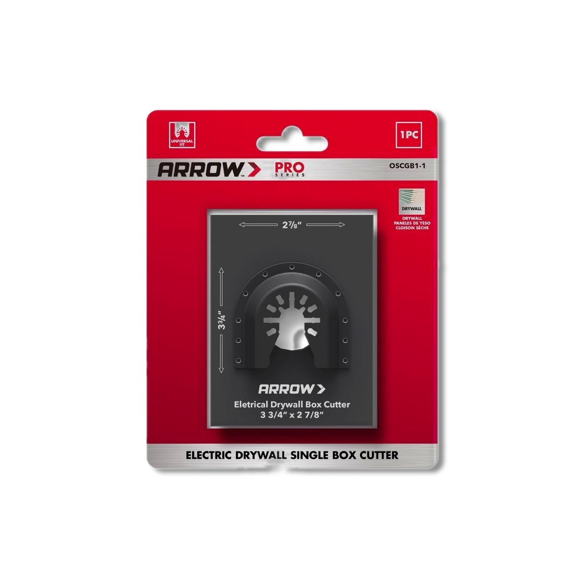 Arrow Pro 2-7/8 in X 3-3/4 in Bi-Metal Square Drywall Blade OSCGB1-1