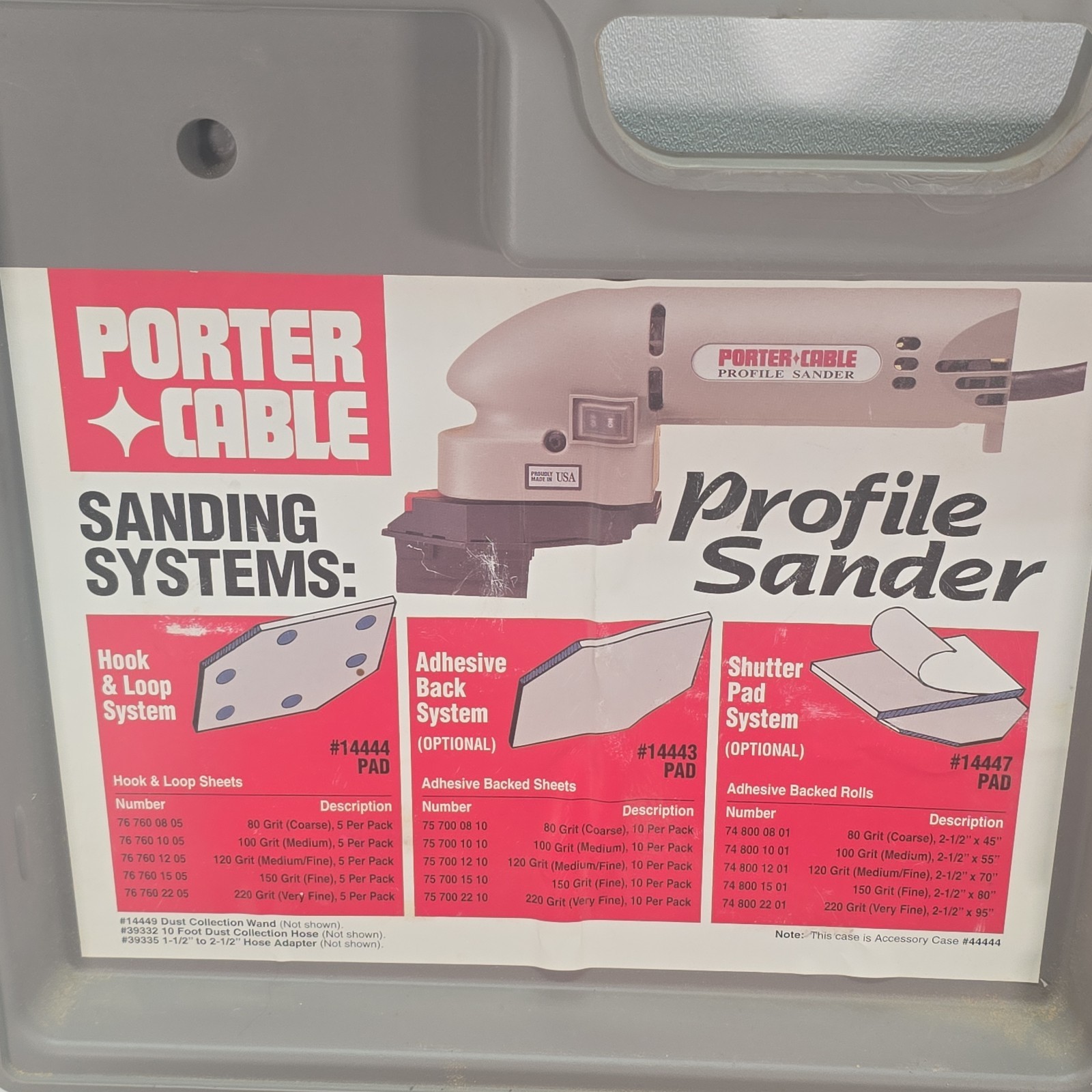 Porter-Cable Electric Profile Sander Model 444 w/ Hard Case