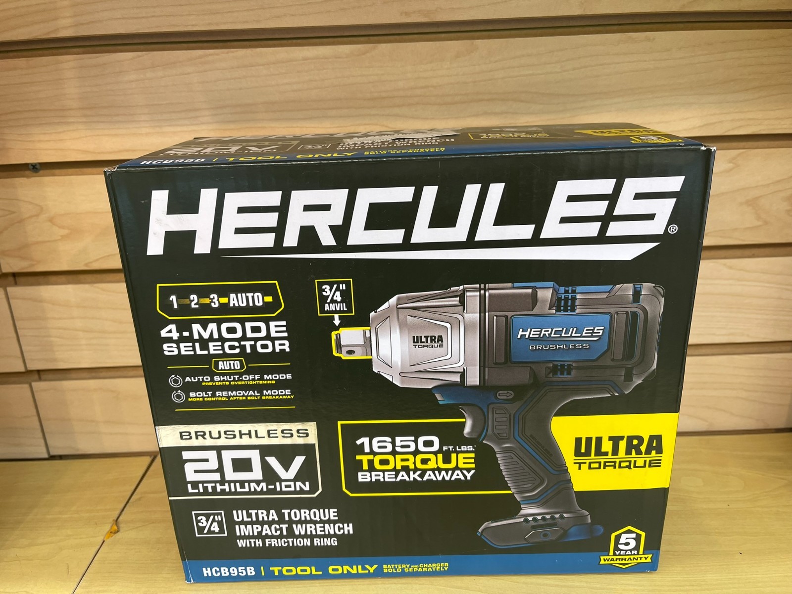 Hercules 3/4&Prime;-Drive Ultra-Torque Brushless Impact Wrench HCB95B TOOL ONLY