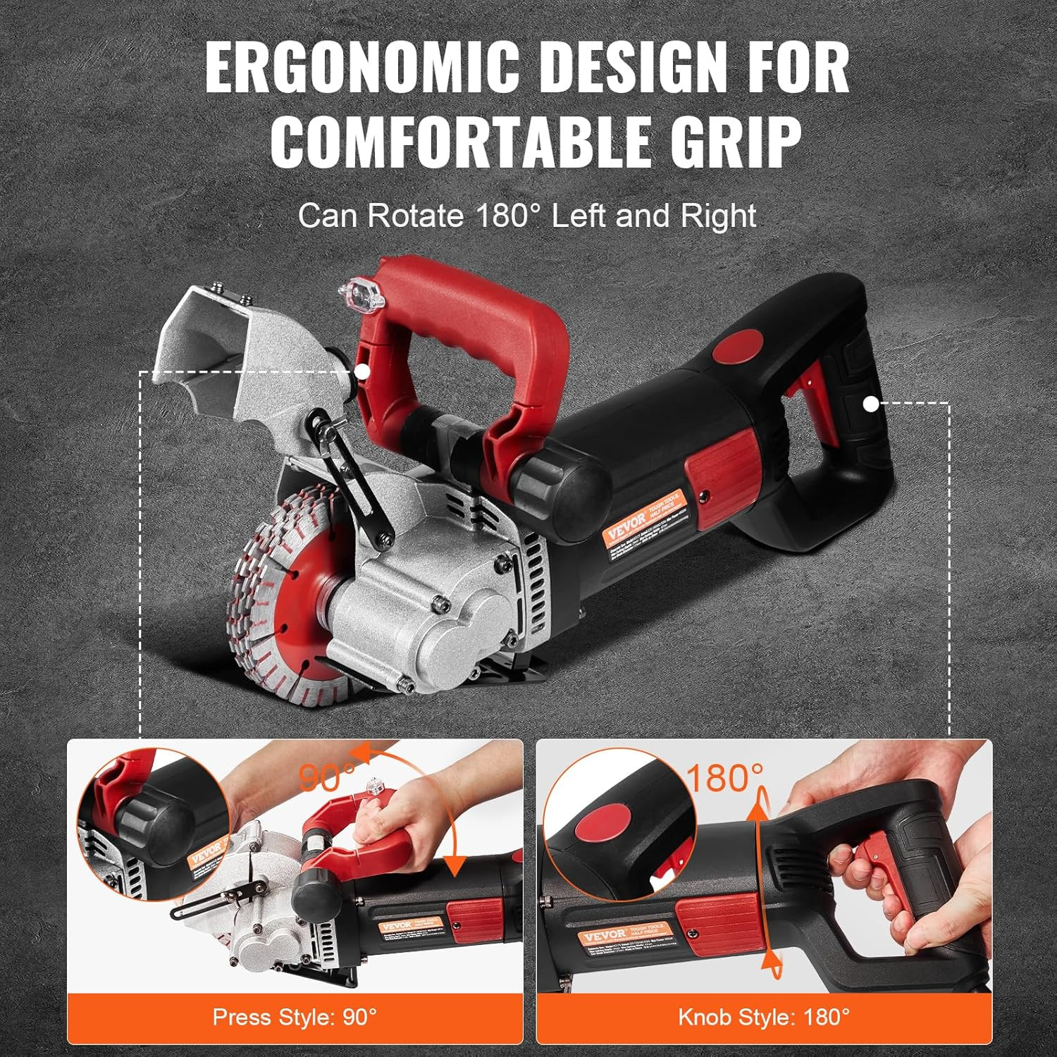 Wall Chaser Concrete Cutter 4800W (With 5 X 5&Prime; Saw Blades Dustproof and Line Inf