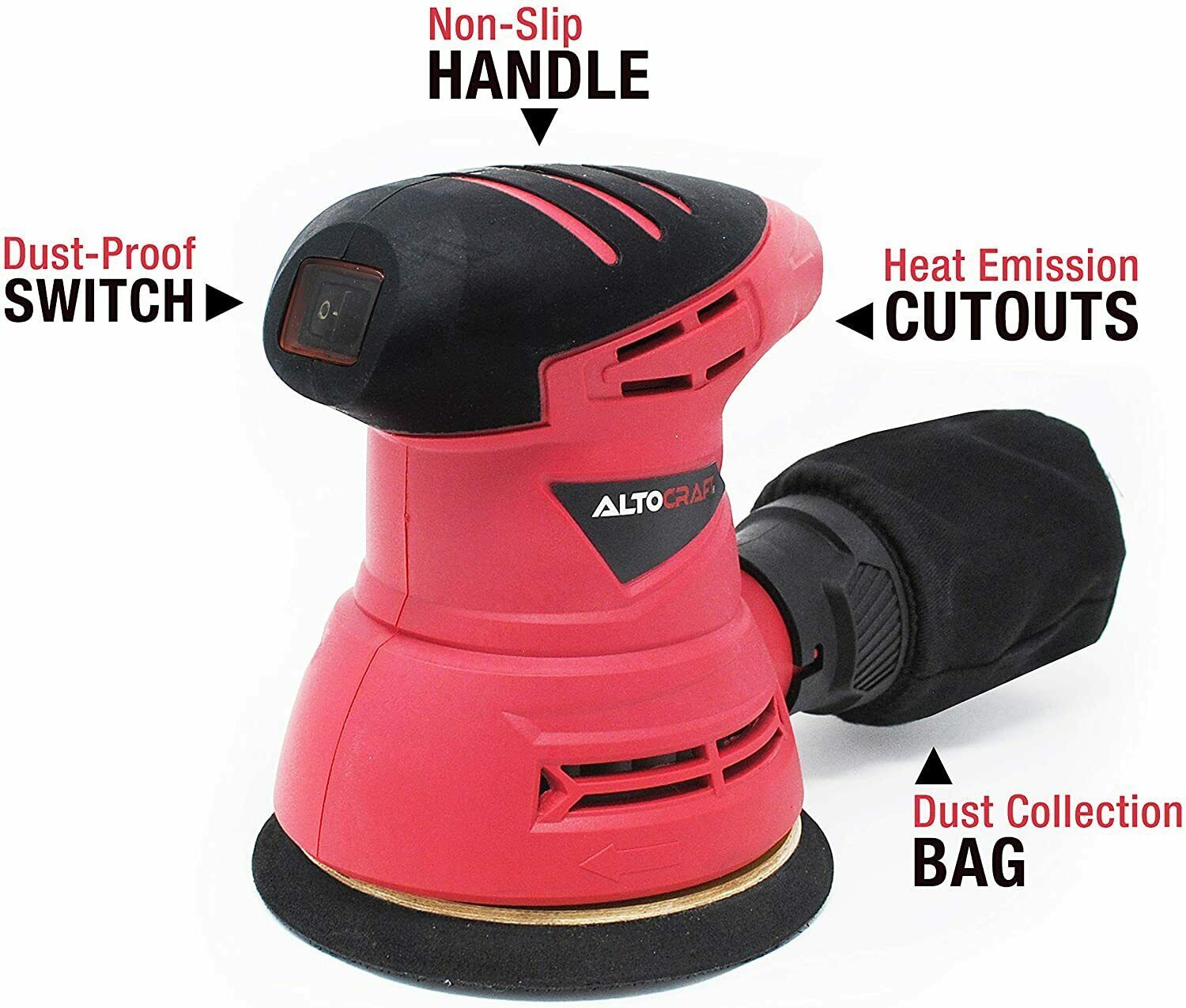 ALTOCRAFT USA Palm Orbital Sander Electric Finishing Sanding Polishing Wood