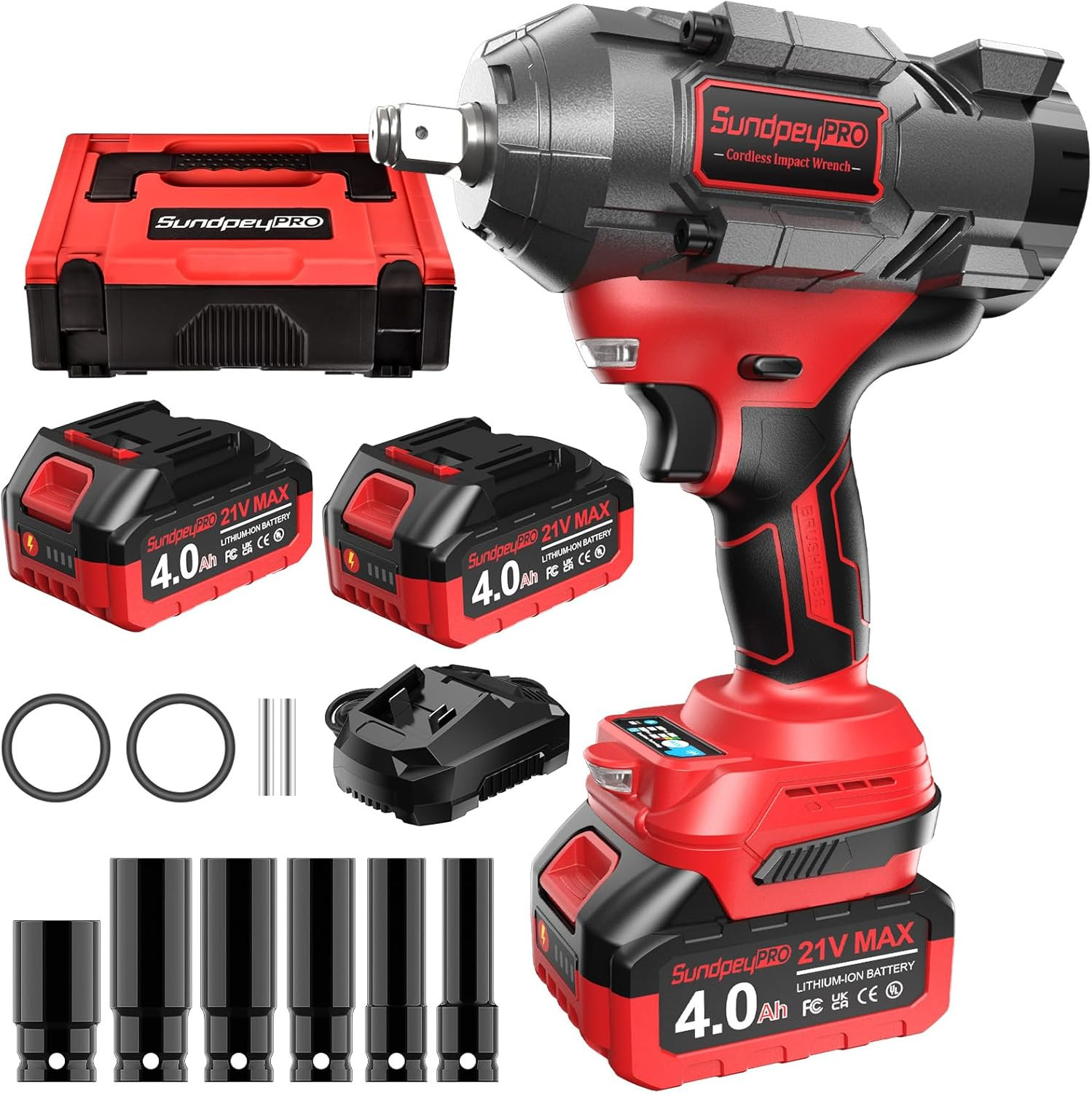 Cordless Impact Wrench 1107Ft-Lbs(1500N·M) – 1/2&Prime; 21V High Torque Brushless Powe