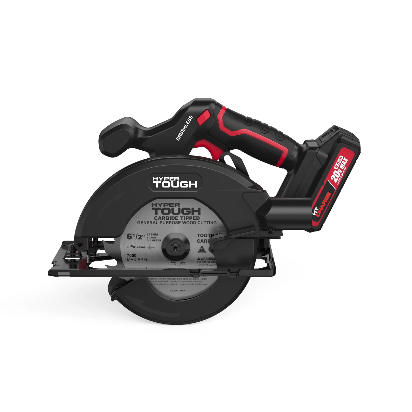 20V 6.5In. Brushless Circular Saw 2.0Ah Battery Pack Standard Charger