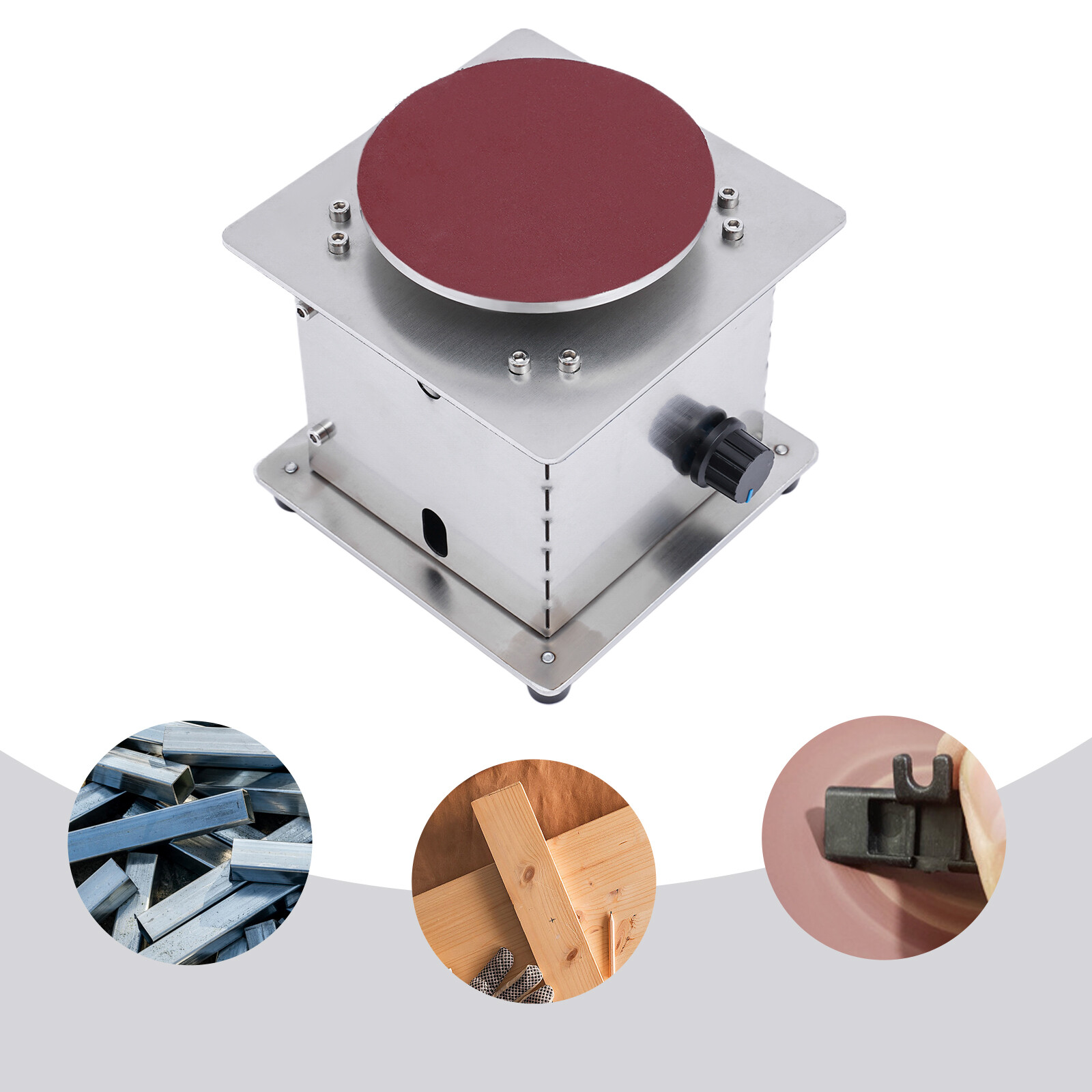 4 Inch Tabletop Mini Disc Sander Wood Metal Electric Sanding Machine 6000RPM USA
