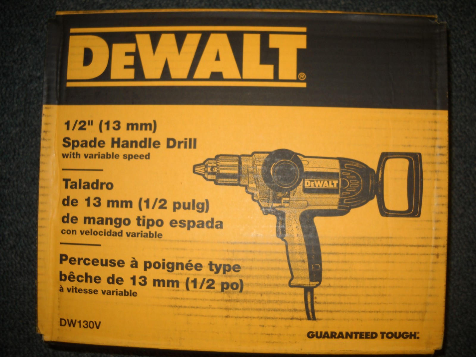DEWALT 1/2&Prime; Mud Mixer Spade Handle Drill Concrete 9 Amp DW130V New Display