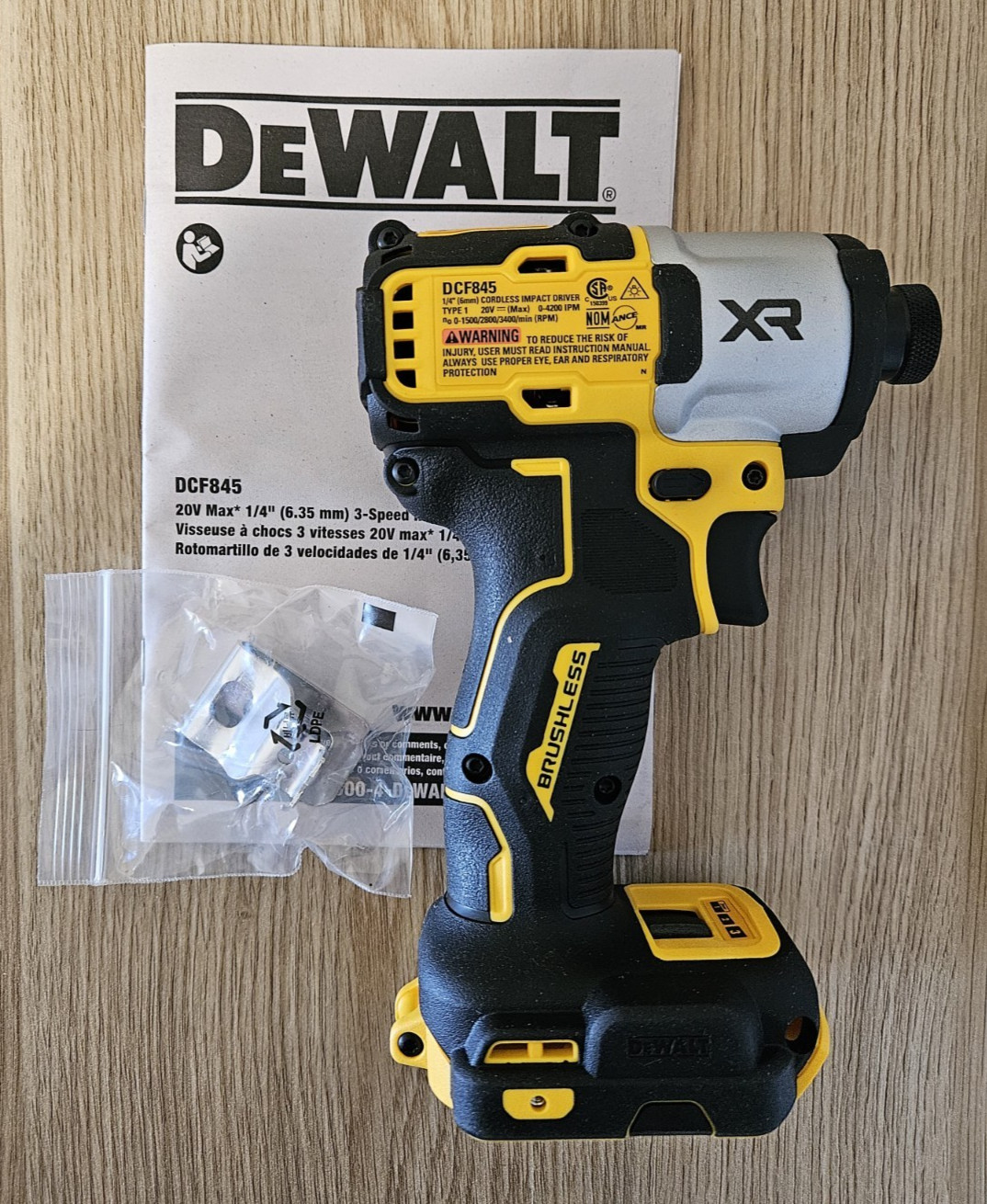 NEW DeWALT 20V Max Brushless 3-Speed 1/4&Prime; Impact Driver DCF845B