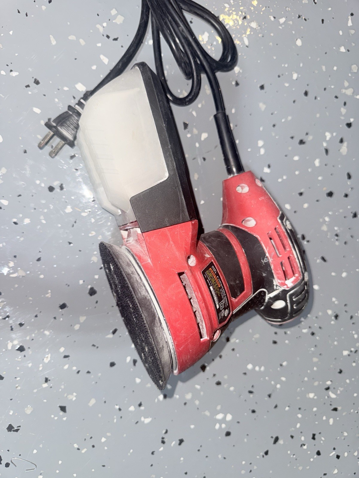Bauer 5 in. Random Orbit Palm Sander 2.8 Amp Variable Speed Dust Collection