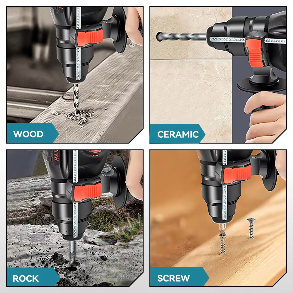 Makita 18V Battery Operated Brushless Electric Hammer Dowel Drill 1680W