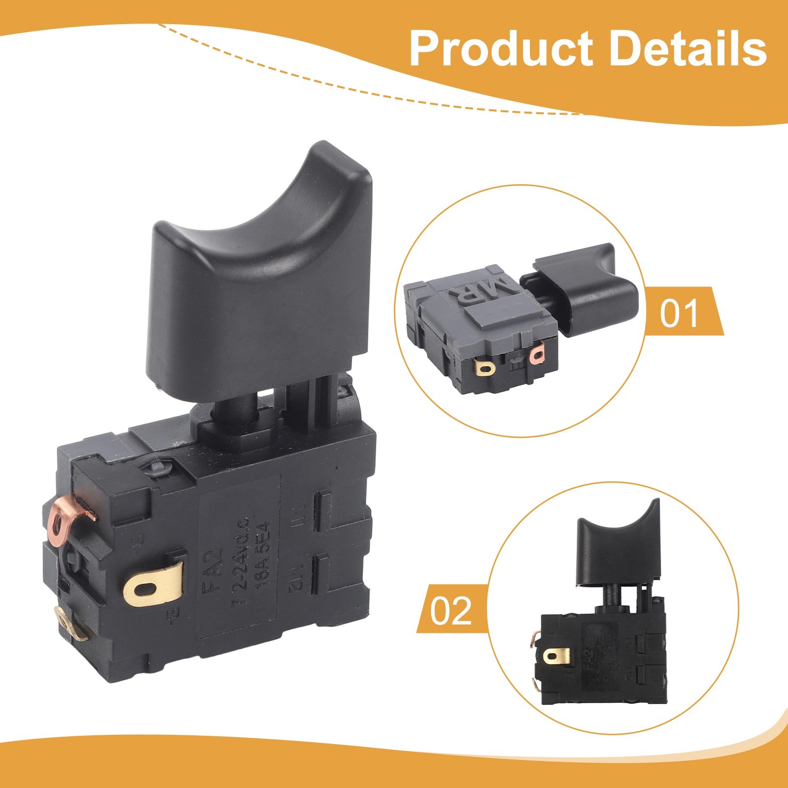 Trigger Switch Electric Blower For Blower Repair New Unused DC 7.2-24V Range
