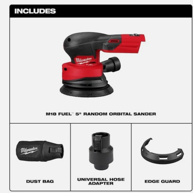 Milwaukee Tool 2837-20 M18 Fuel 5&Prime; Random Orbital Sander