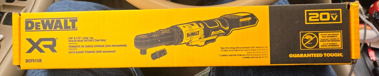 DeWALT DCF510B 20V MAX XR 3/8&Prime; – 1/2&Prime; Brushless Sealed Head Ratchet – Bare Tool