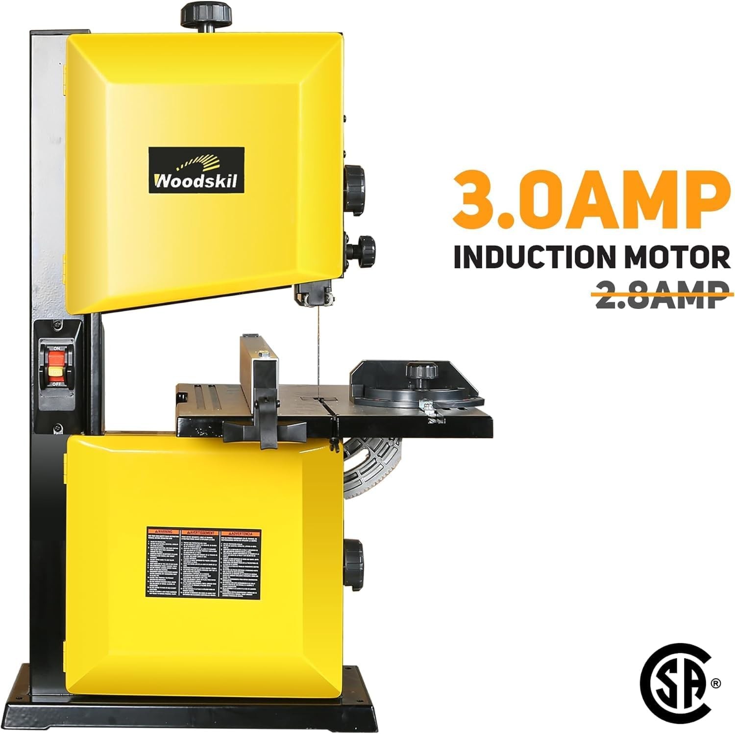 Woodskil 9 Inch Band Saw 3 Amp Benchtop 2500FPM Steel Base