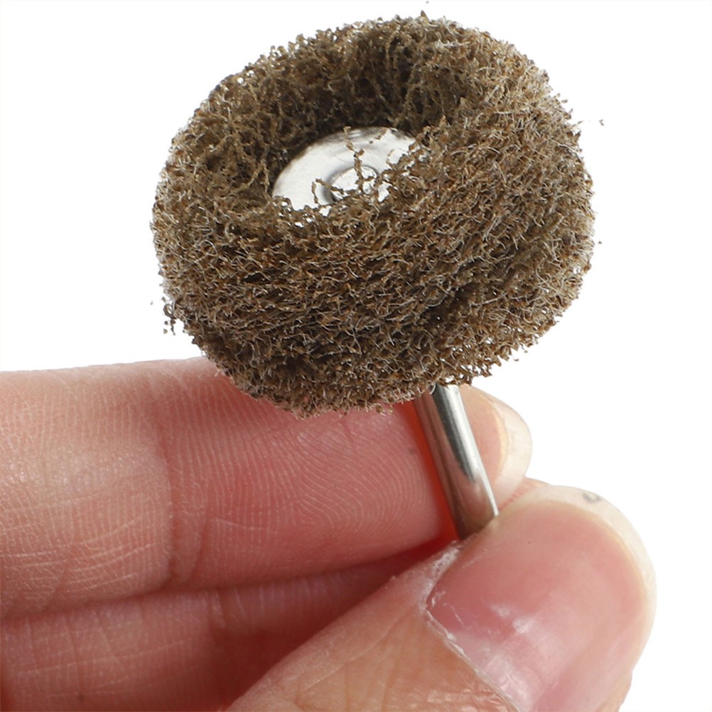 24 Pcs Abrasive Nylon Buffing Wheels 3 mm Shaft Polishing Pads for Rotary Tools