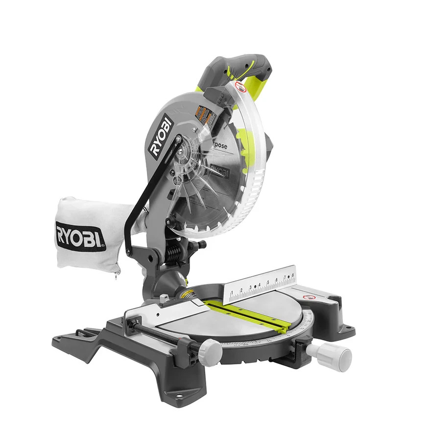 Ryobi 14 Amp Corded 10 in. Corded Electric Compound Miter Saw, TS1346