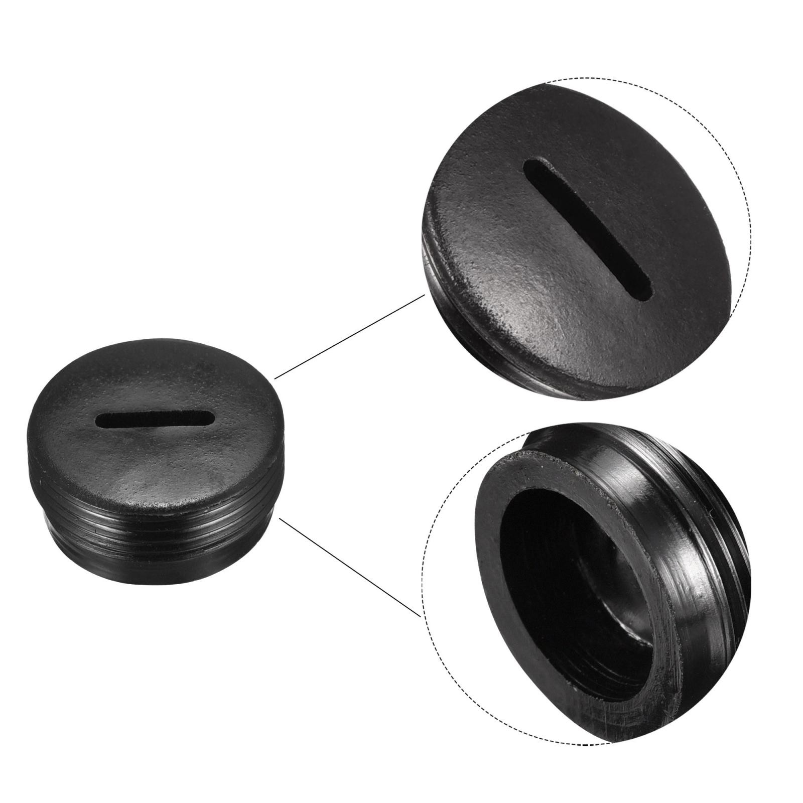 10pcs Carbon Brush Holder Cap Motor Plastic Cover Black 18mm OD 8mm Height