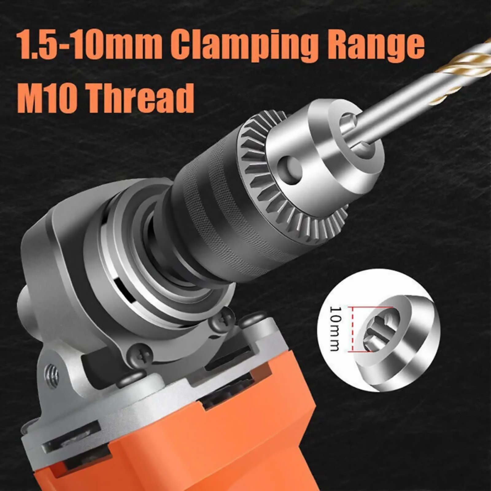 New 1.5-10mm M10 Angle Grinder Electric Drill Chuck Head Adapter Accessories