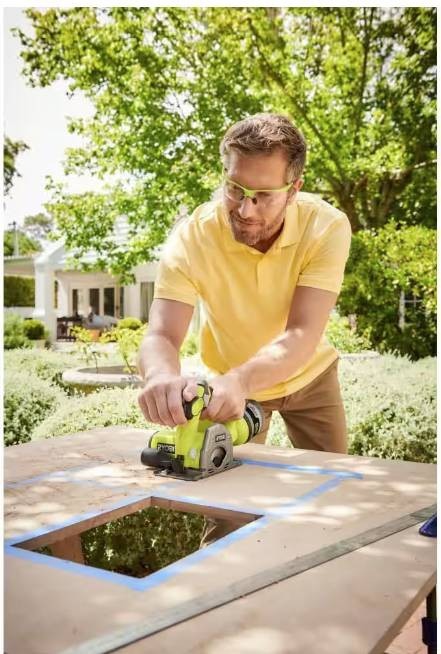 Ryobi 18V ONE+ 3-3/8&Prime; Multi-Material Plunge Saw P555 *Bare Tool* #3841