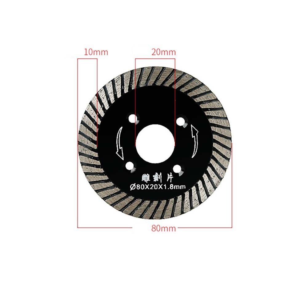 Carving Cutting Disc 80mm with 20mm Center Hole for Tile For Stone Wood