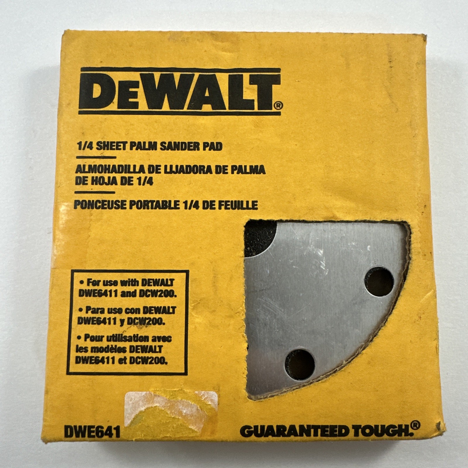 DeWALT DWE641 1/4 Sheet Palm Sander Replacement Pad for DWE6411 DCW200 New