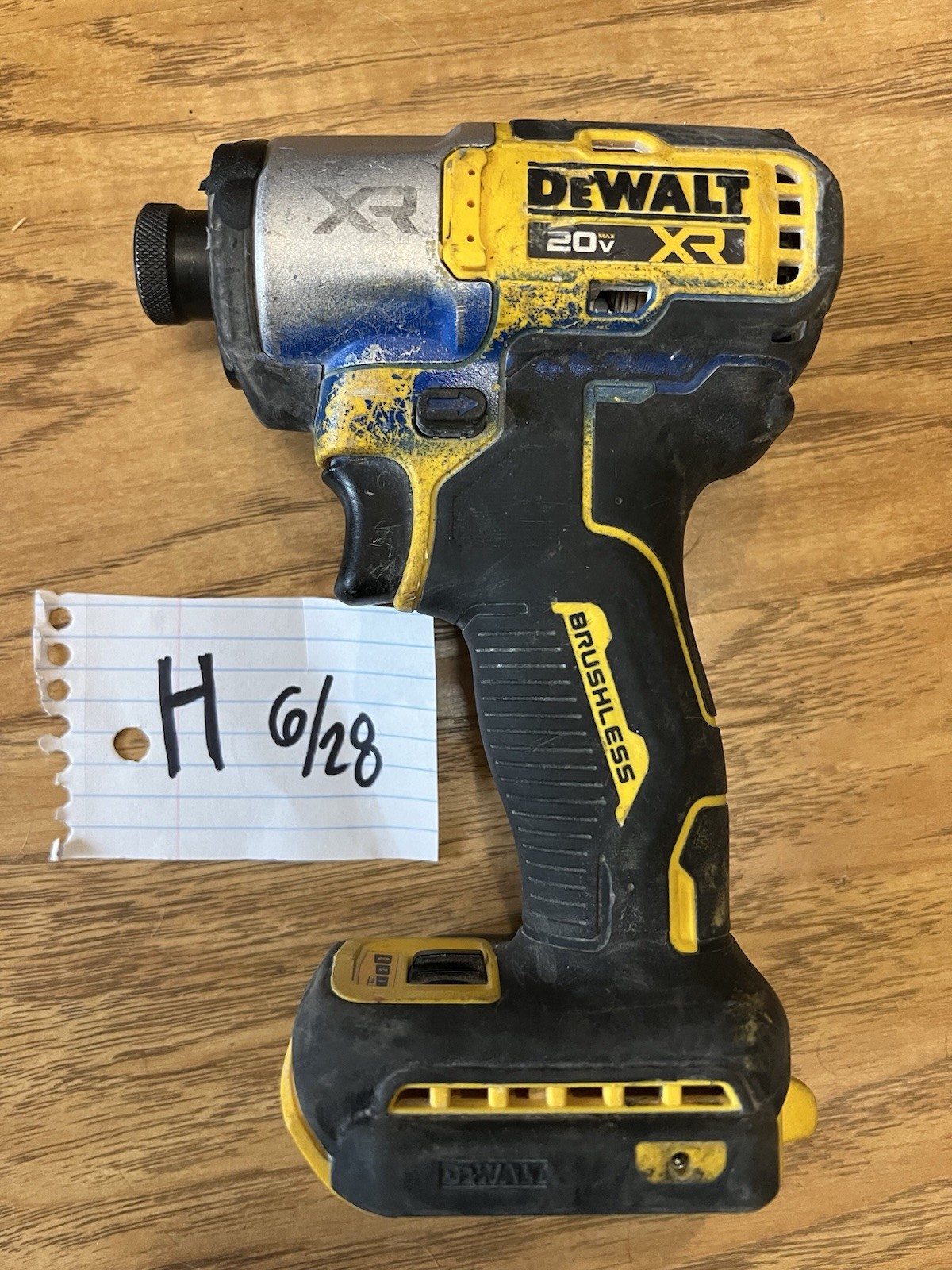 DEWALT 20V MAX XR 1/4&Prime; Impact Driver DCF845B Tool Only Yellow/Black