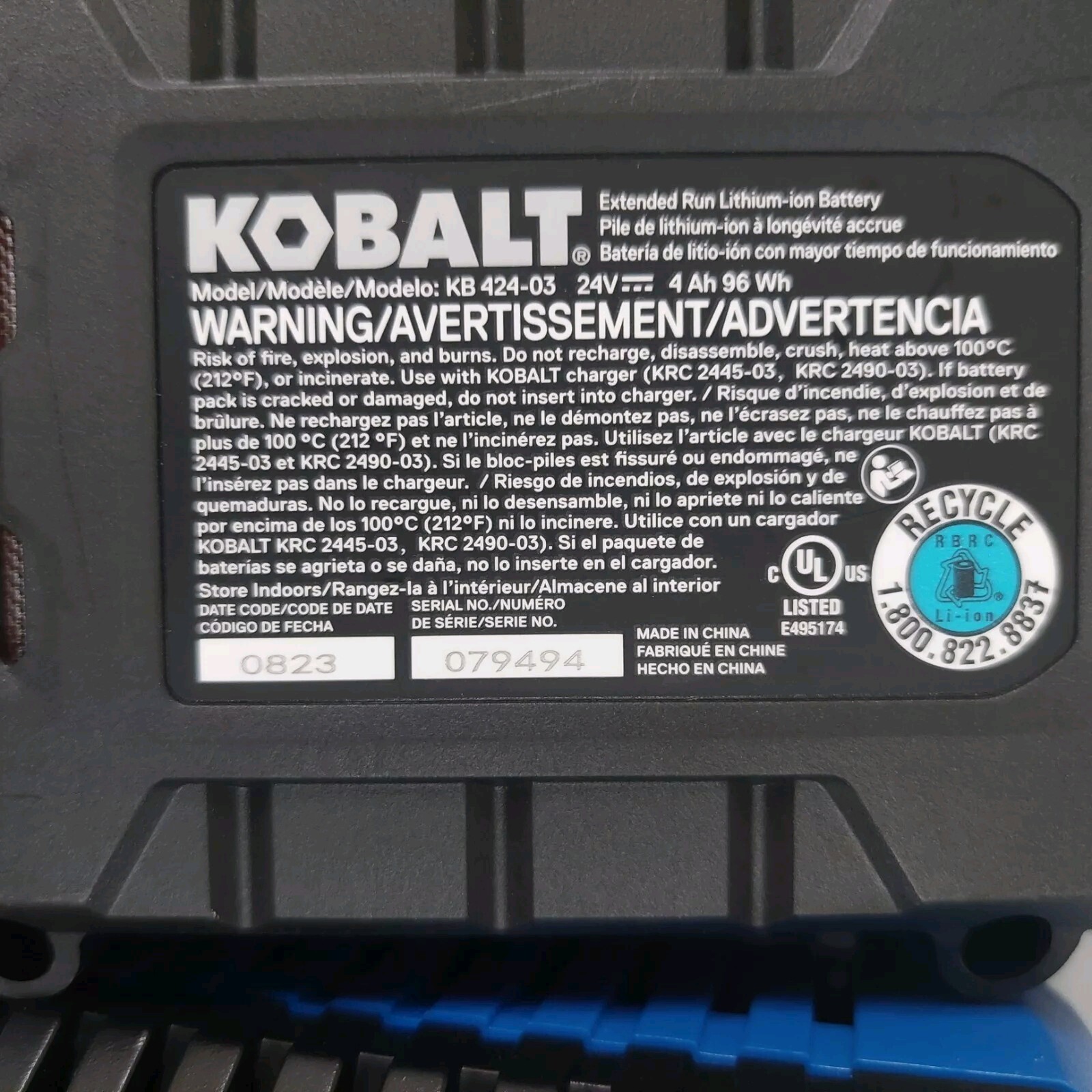 Kobalt 24 V Max 1/2in 3/8in Brushless Impact Wrench Cordless Batteries Charger