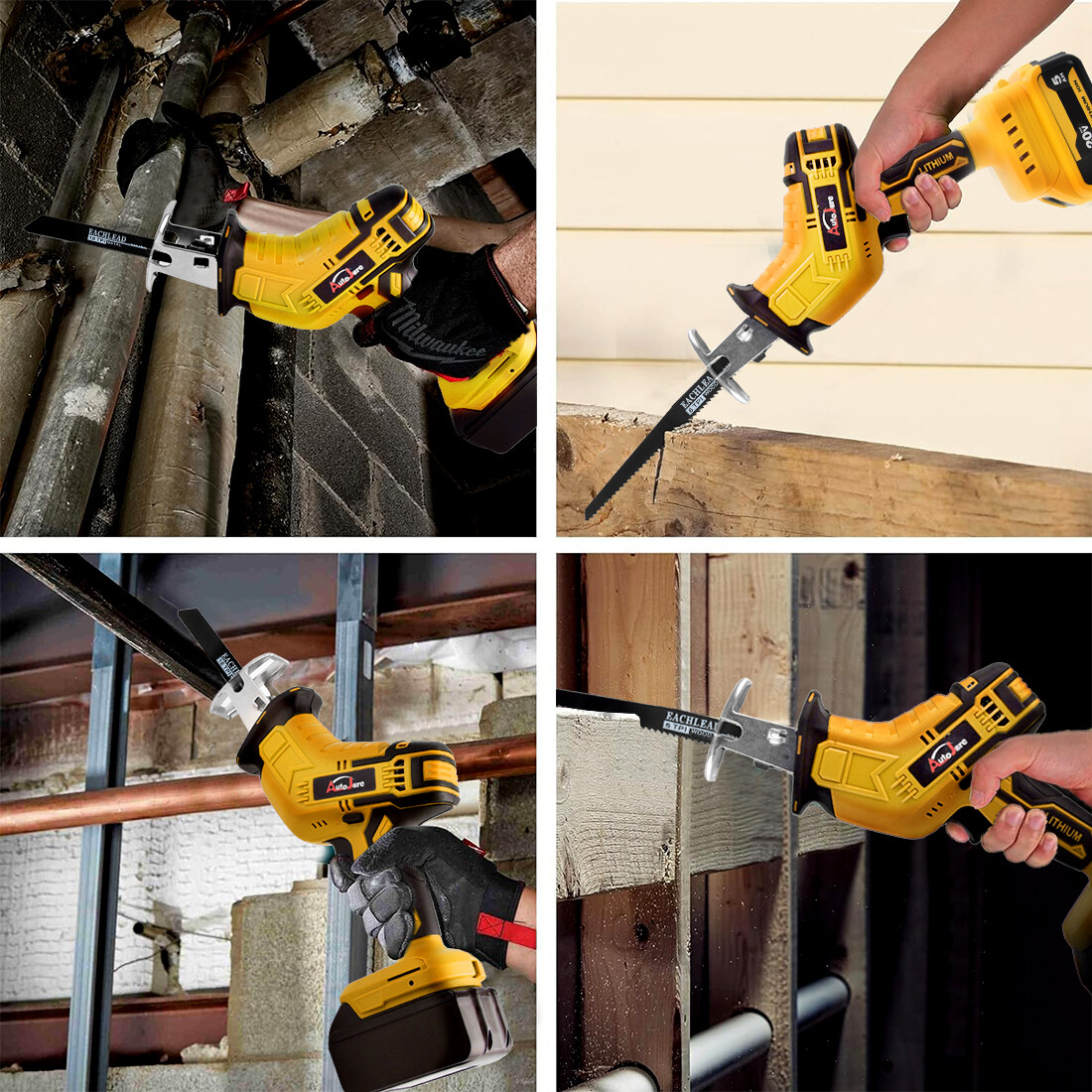 20V Brushless Reciprocating Saw for DeWalt Battery, Wood Metal PVC Cutting