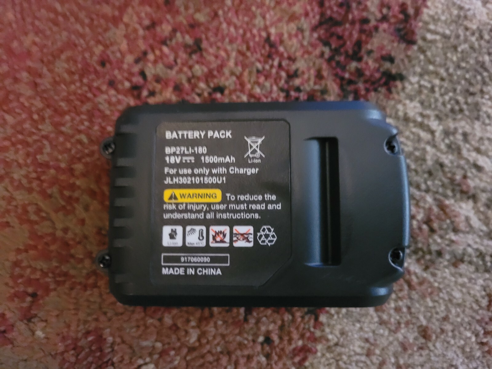 Steel Grip BP27LI-180 1500 mAh Capacity 18V Lithium-Ion Battery Pack New