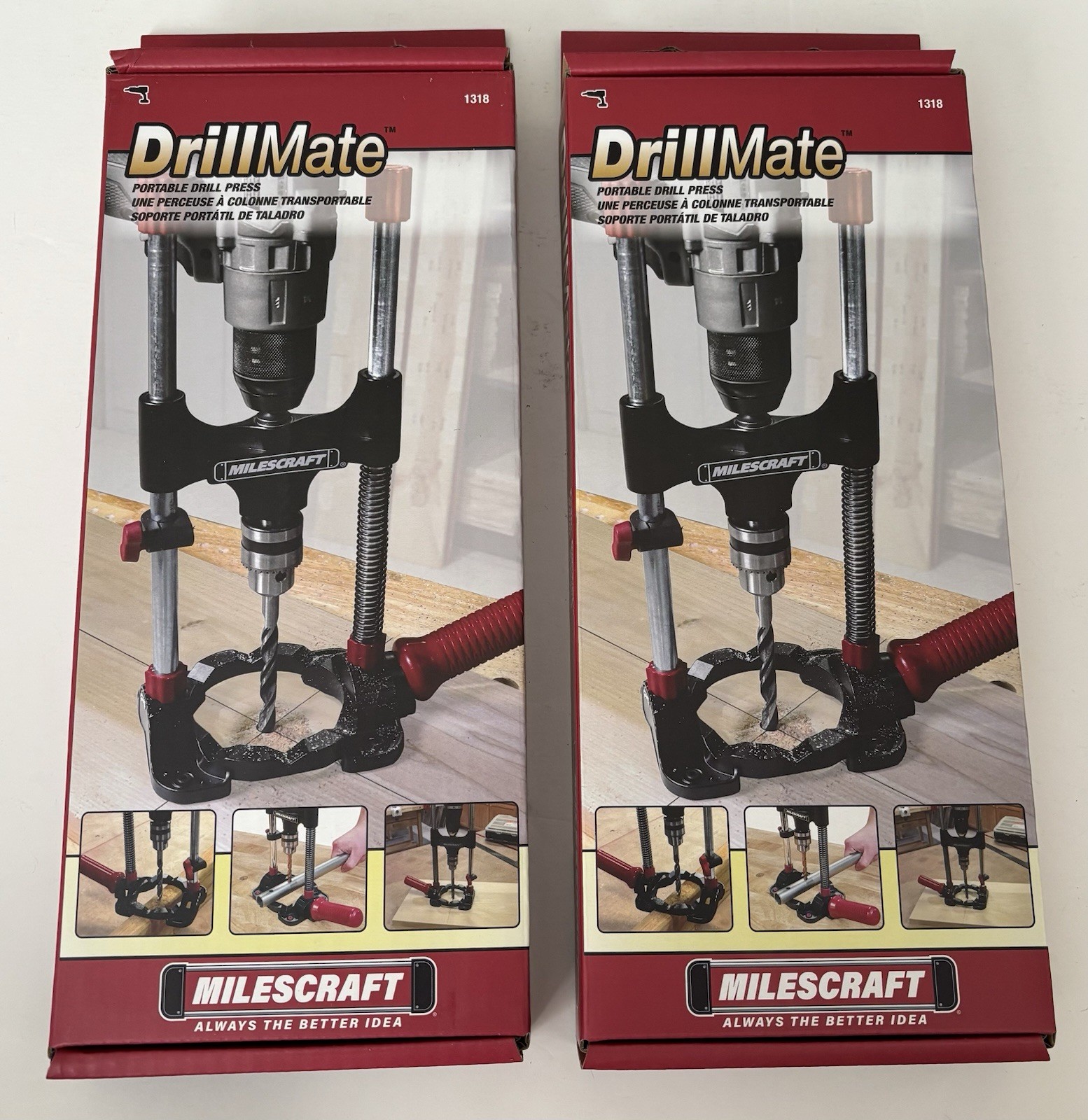 Milescraft 1318 DrillMate Portable Drill Press – Lot of 2 – New