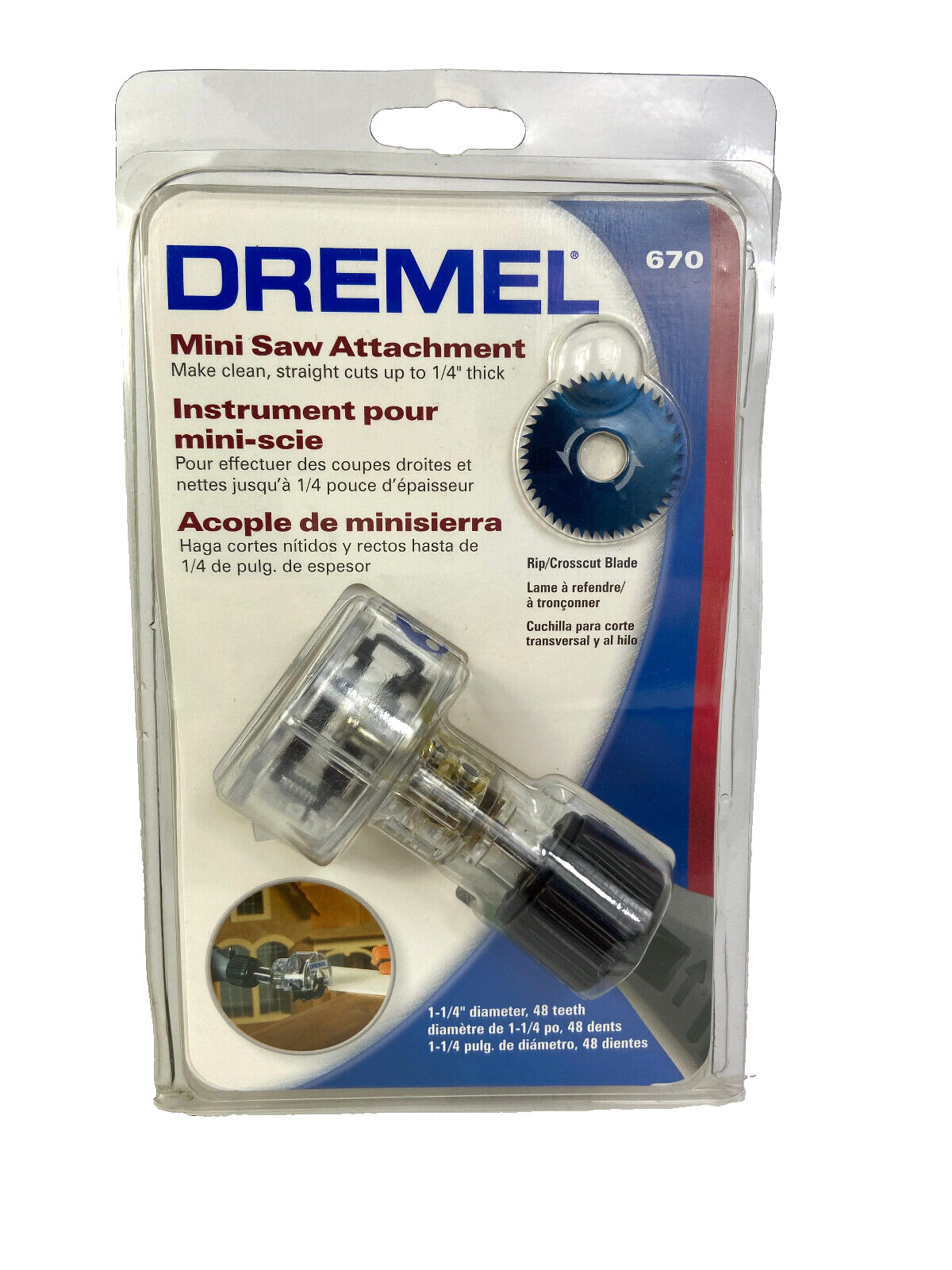 NWT Dremel 670 Mini Attachment Straight Cuts up to 1/4&Prime; Thick SKU 5000670-01