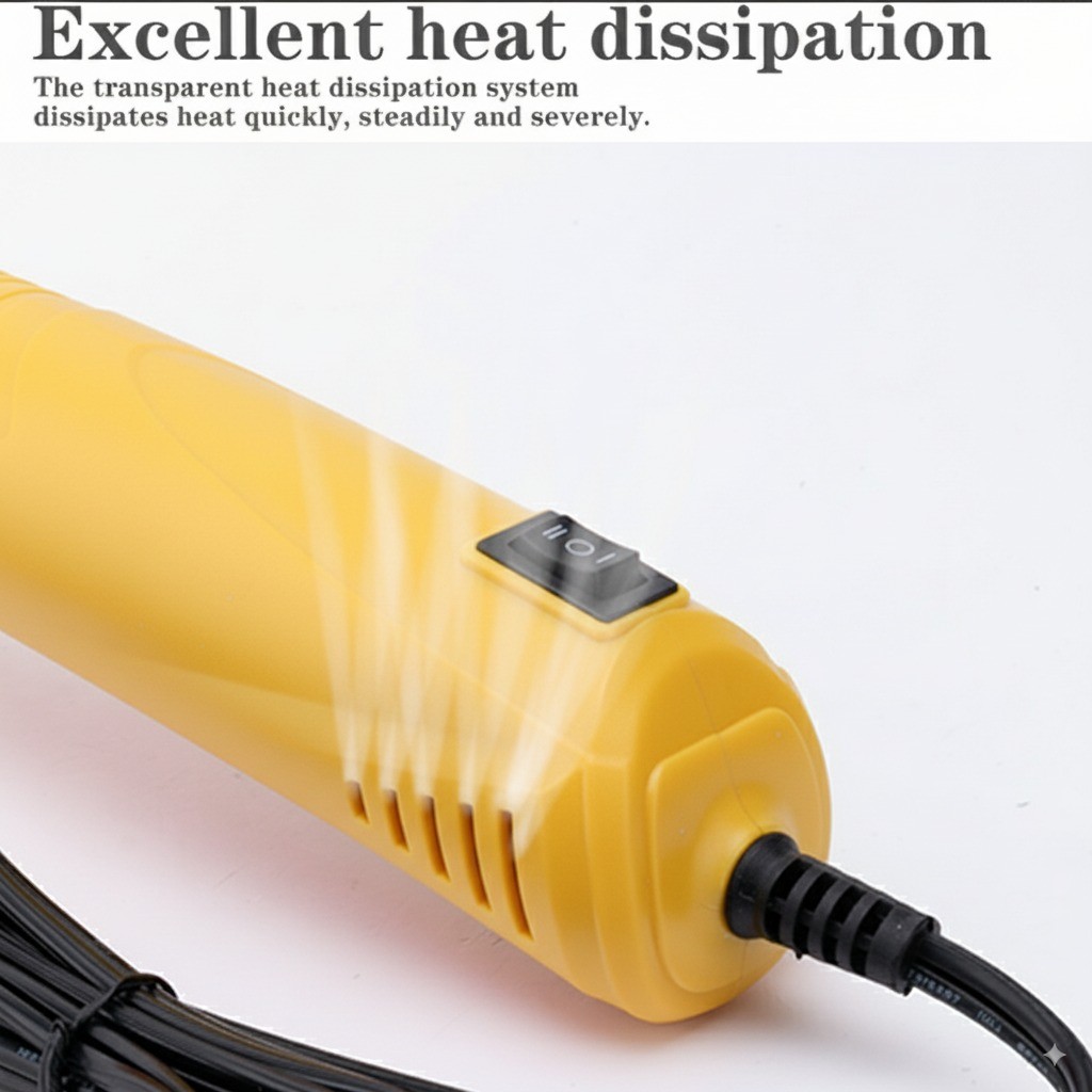 Professional Mini Heat Gun Compact Electric Hot Air Gun with Stand 750°F Max