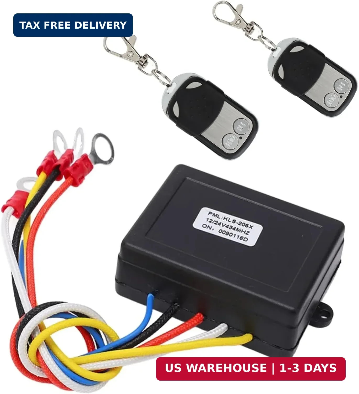 Winch Wireless Remote Kit for Car Truck ATV SUV – 12V 24V Handset Recovery Winch