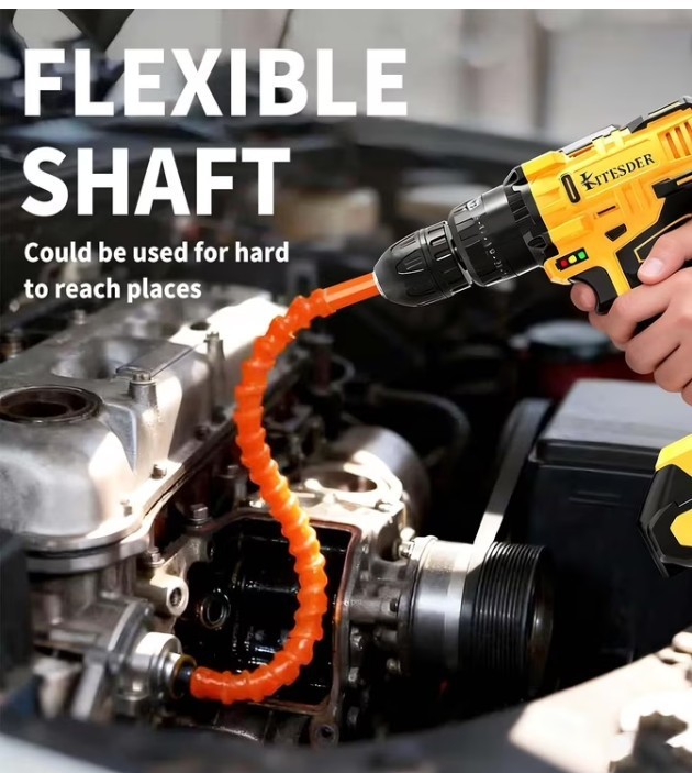 20V Cordless Impact Drill, 45Nm 2-Speed LED Light, 48/54Pcs Tool Kit, 2×2.0Ah