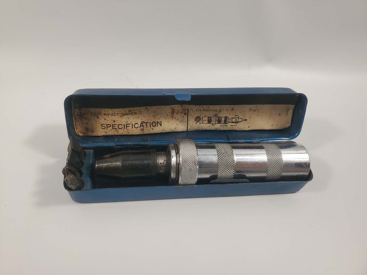Big Brute Vintage Impact Driver # 2500 in Metal Case ALL 4 BITS INCLUDED