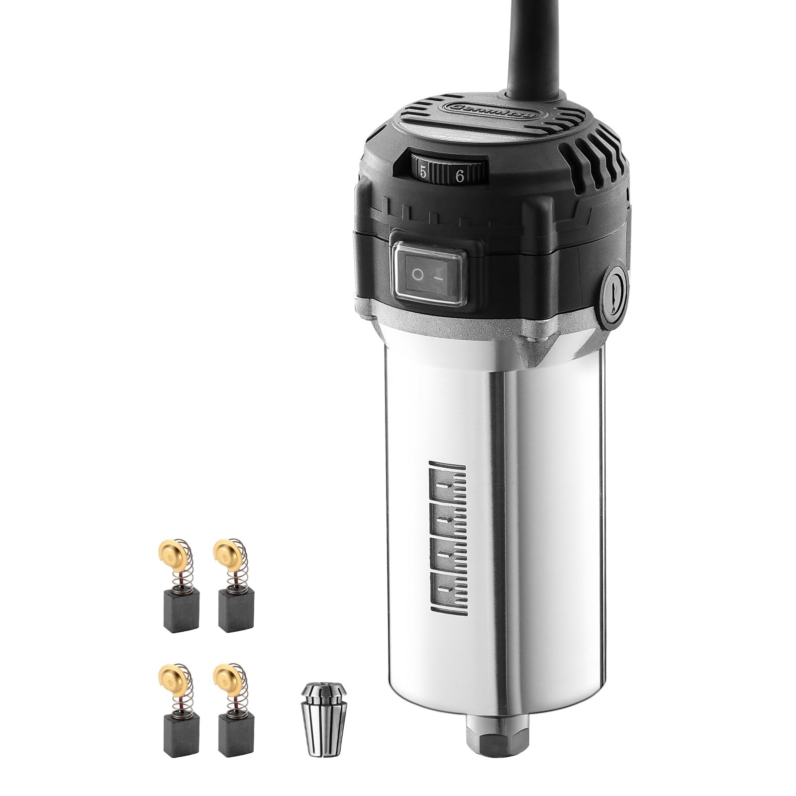 710W Compact Router 65mm Dia 6 Variable Speeds Palm Trimmer ER11 Collet Tool