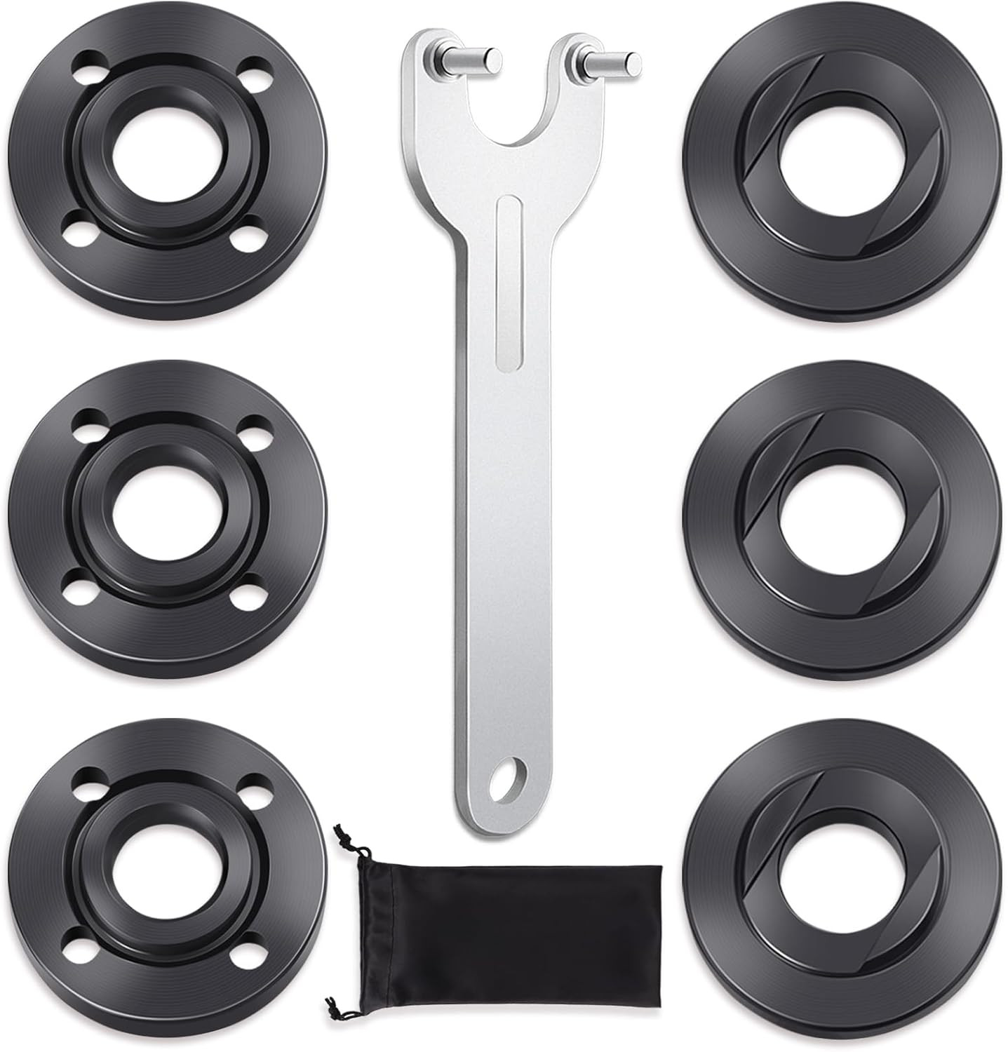 7PCS Angle Grinder Nut Angle Grinder Flange Wrench, Premium Flange Metal Lock