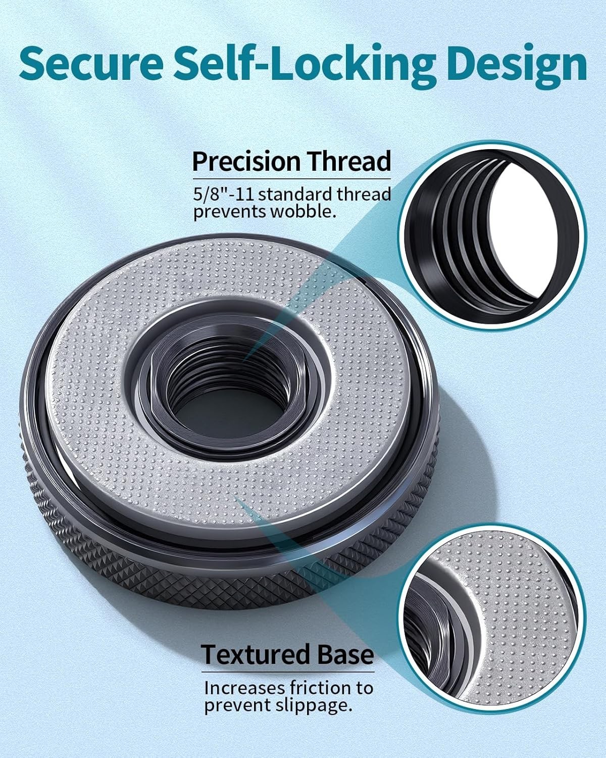 5/8&Prime;-11 Angle Grinder Flange Nut Set, Quick Release, 2-Pack | Tool-free D-rin…