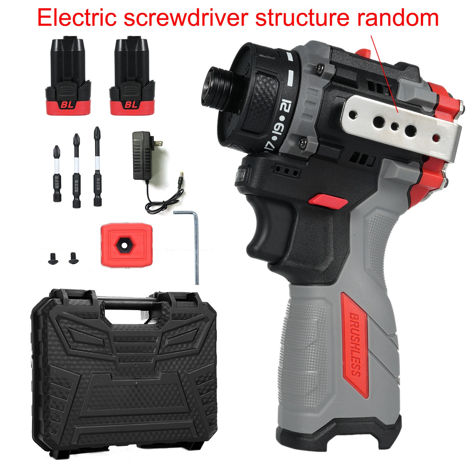 1-16.8V Brushless Power Screwdriver + Hammer 45Nm 1600RPM Lithium PYRN