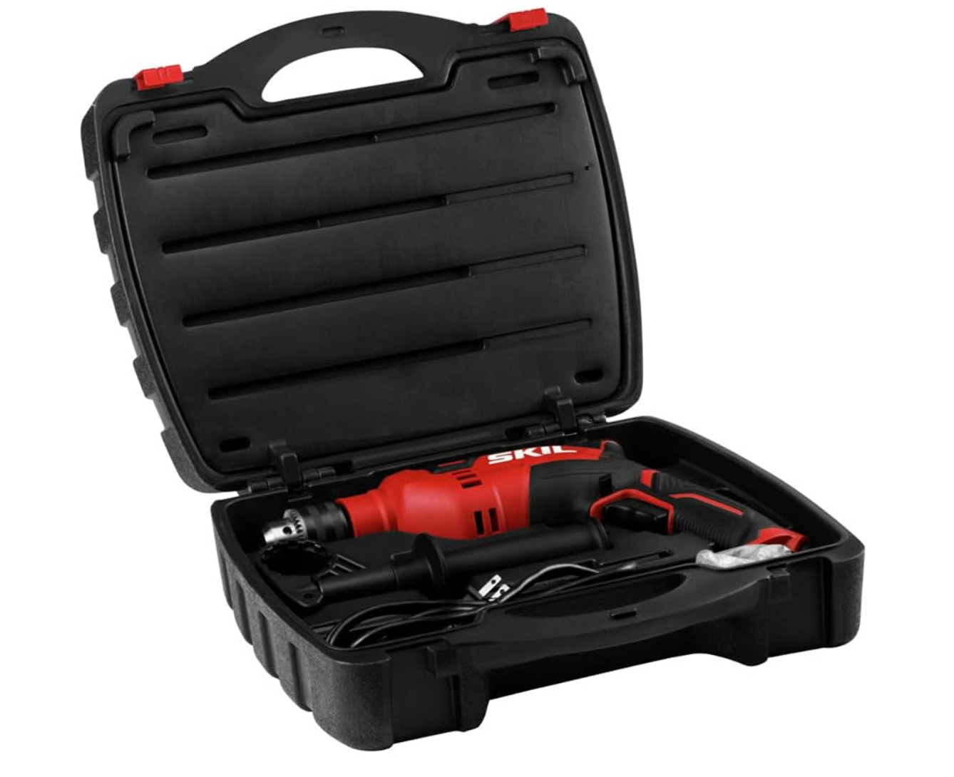 7.5A Skil Hammer Drill + 100 Drill Bits and nice carry case – Variable Speed