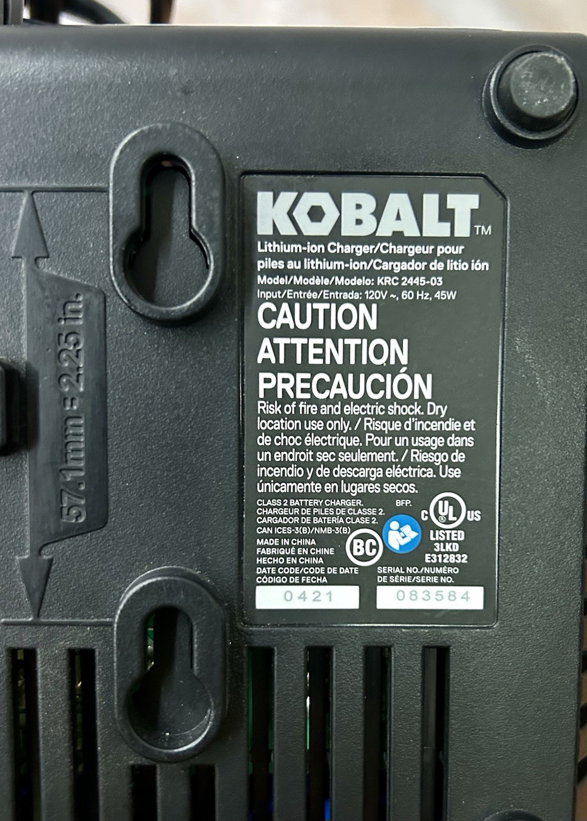 Kobalt 1/2inch Brushless Drill/Driver w/ Auxiliary Handle KDD 524B-03 + Charger
