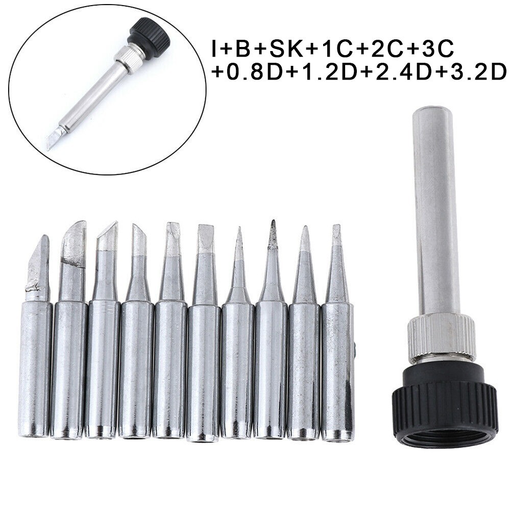 11pcs for Soldering Iron Tips 900M-T For 936 907 898D Soldering Station High