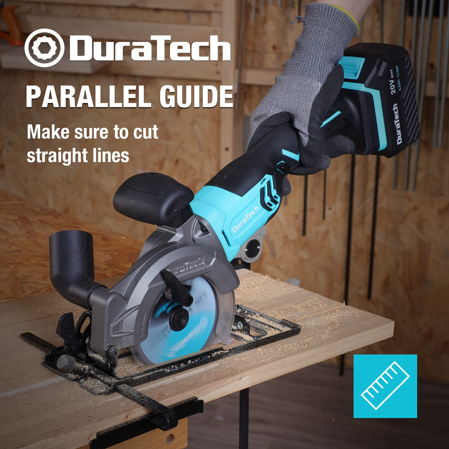 DURATECH 20V Compact Electric Circular Saw Set 4-1/2&Prime; Cordless Mini Circular Saw