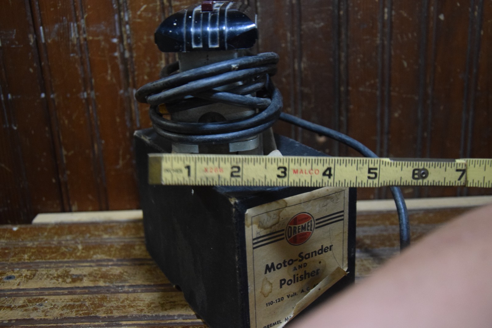 DREMEL MOTO-SANDER POLISHER BAKELITE 1940s VINTAGE WITH BOX TESTED WORKS SANDING
