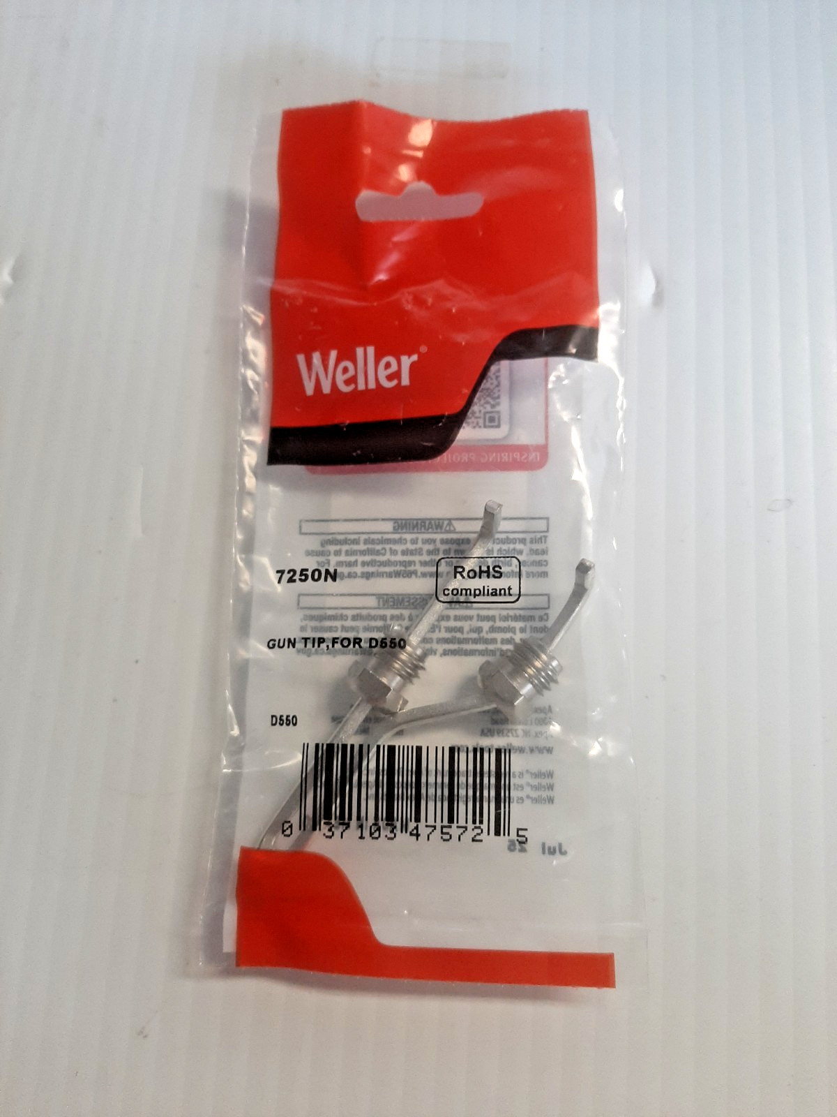 WELLER CONICAL SOLDERING REPLACEMENT TIP 7250N For Weller Mfg. No. D550