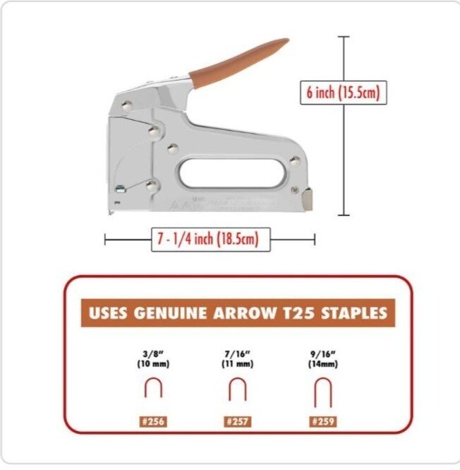 Arrow Professional Low Voltage Wire/Cable Staple Gun T25P