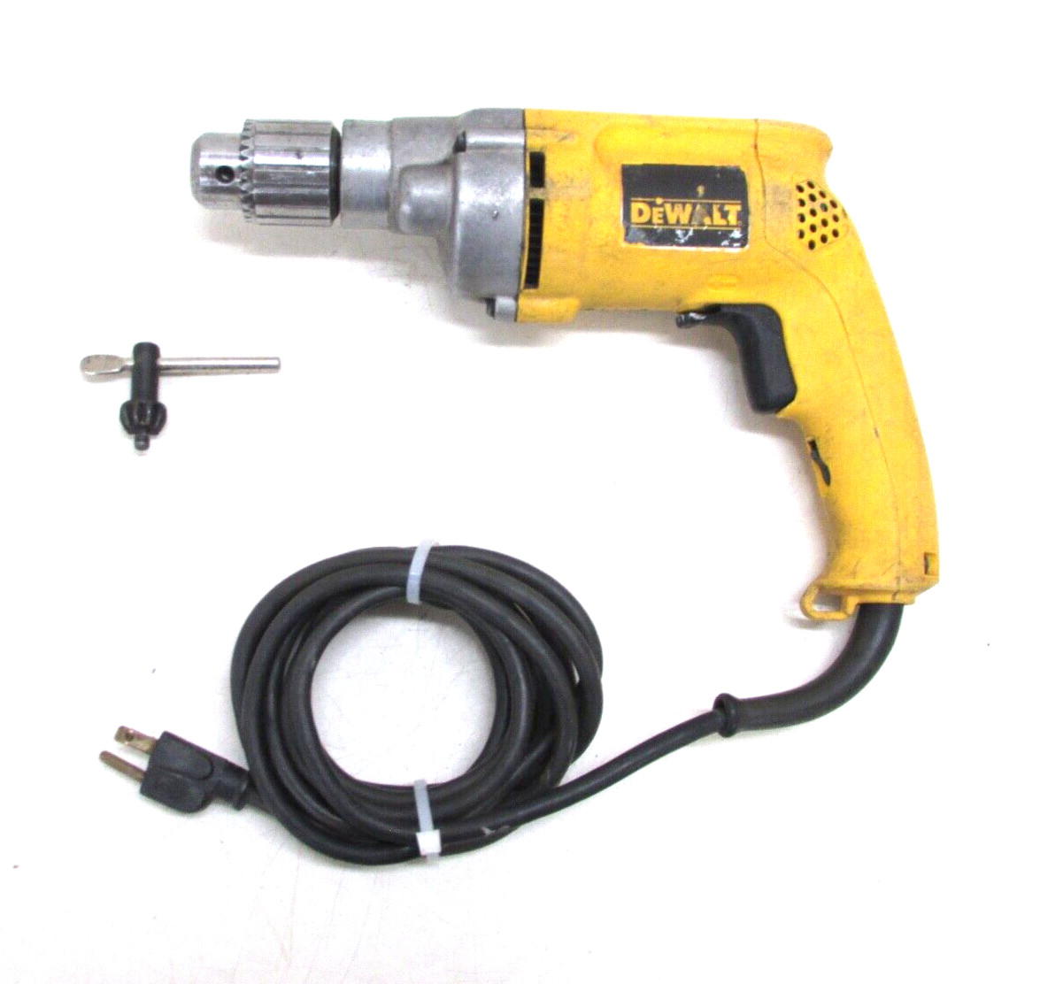 DEWALT TOOLS 1/2” ELECTRIC DRILL, DW235G, WITH CHUCK KEY & 10&prime; POWER CORD