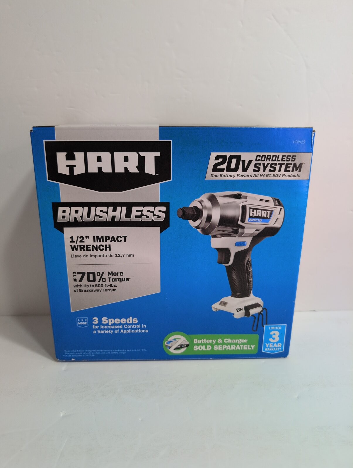HART 20-Volt 1/2-inch Battery-Powered Brushless Impact Wrench
