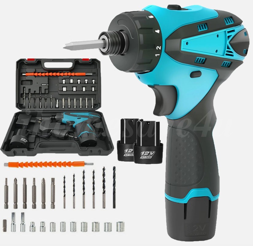 3/8&Prime; Cordless Hammer Drill/Driver Brushless For Makita 12V 2 Battery&Charger US